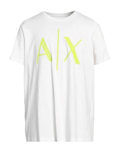 Shop Armani Exchange Man T-shirt White Size Xs Cotton