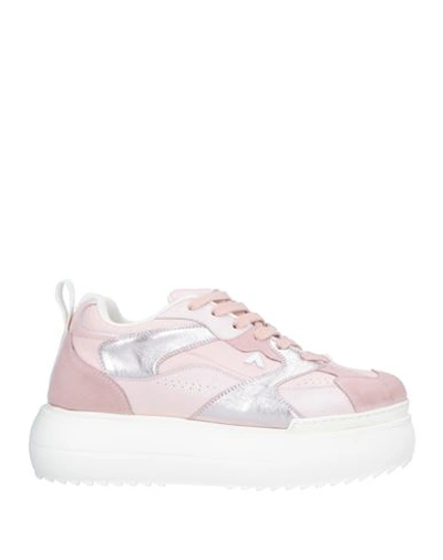 Shop Ed Parrish Woman Sneakers Pink Size 9 Soft Leather, Textile Fibers