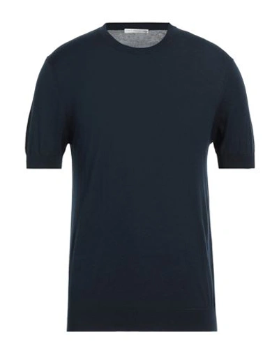 Shop Grey Daniele Alessandrini Man Sweater Navy Blue Size 42 Cotton
