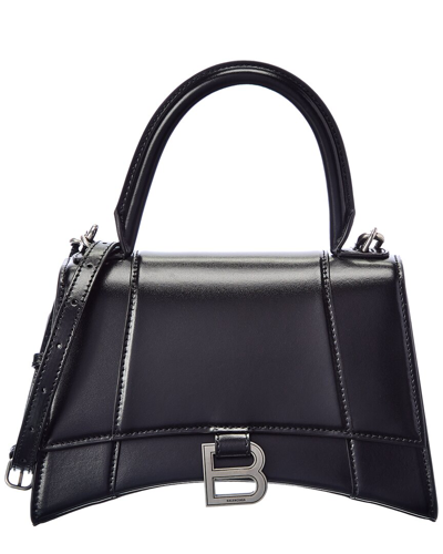 Shop Balenciaga Hourglass Small Leather Top Handle Shoulder Bag