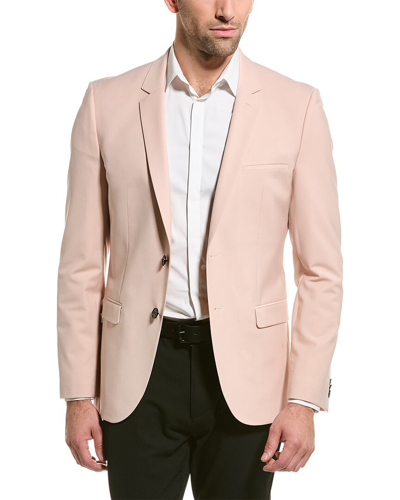 Shop Hugo Boss Hugo  Wool-blend Jacket In Pink