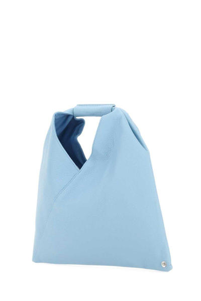Shop Maison Margiela Logo Patch Japanese Tote Bag In Blue