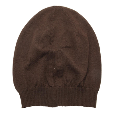 Shop Rick Owens Ribbed-knit Beanie In Brown