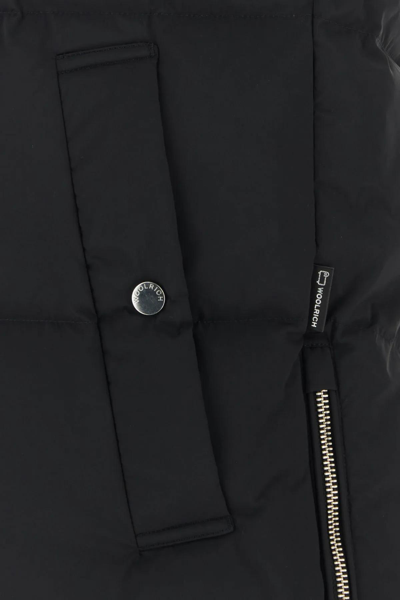 Shop Woolrich Black Stretch Nylon Down Jacket
