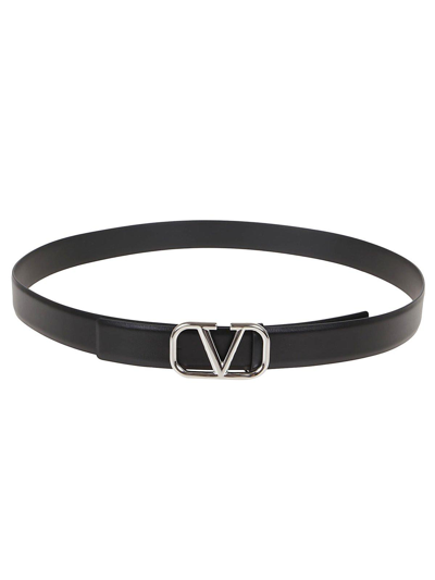 Shop Valentino Vlogo Plaque Buckled Belt