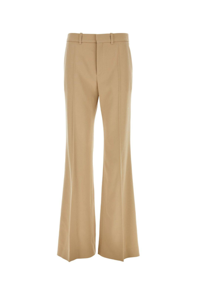 Shop Chloé Flared Tailored Trousers In Pearl Beige