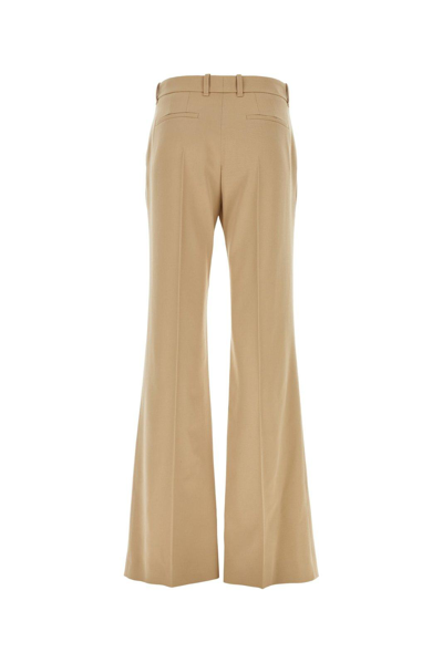 Shop Chloé Flared Tailored Trousers In Pearl Beige