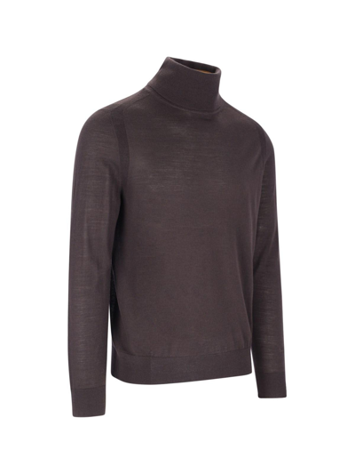 Shop Paul Smith Turtleneck Sweater In Dark Brown