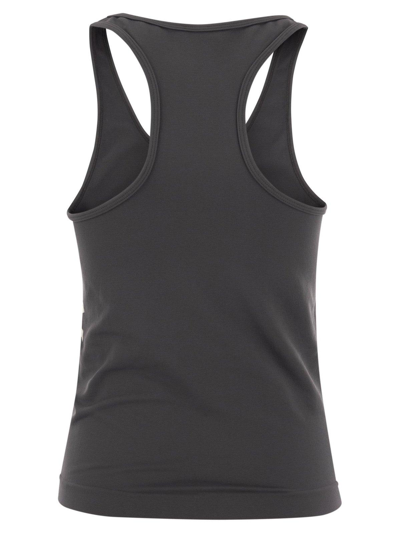 Shop 's Max Mara Logo Detailed Stretched Tank Top In Grigio