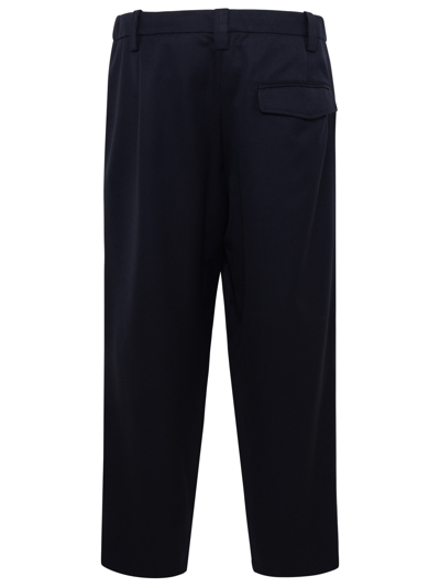 Shop Apc Renato Blue Wool Trousers In Navy
