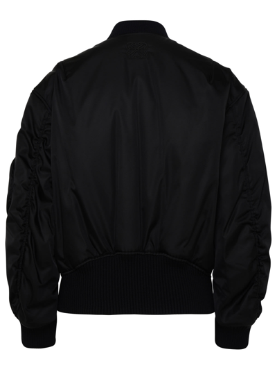 Shop Off-white Black Nylon Bomber Jacket