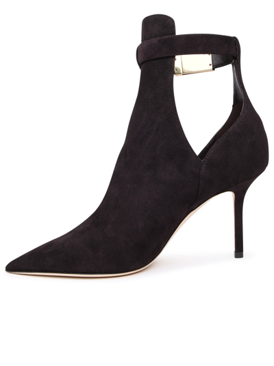 Shop Jimmy Choo Nell Coffee Suede Ankle Boots In Brown