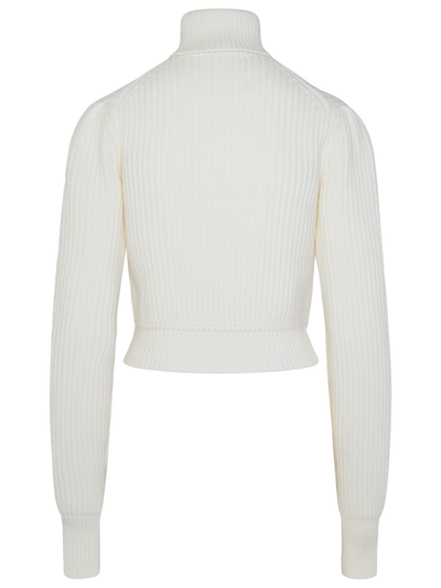 Shop Dolce & Gabbana Beige Wool Blend Cardigan In White