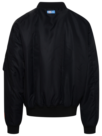 Shop Heron Preston Ex-ray Black Polyamide Bomber Jacket