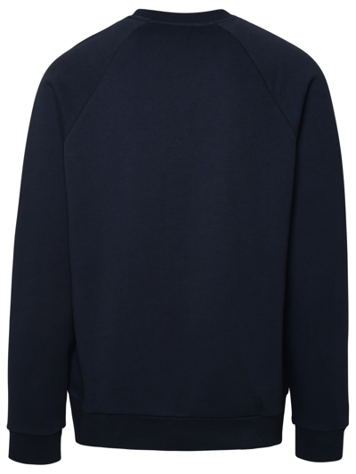 Shop Apc Shaun Blue Cotton Sweatshirt In Navy