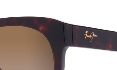 Maui Jim Alulu Polarized Cat Eye Sunglasses, 56mm In Dark Tortoise