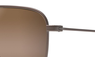 Maui Jim Mikioi 54mm Polarizedplus2® Aviator Sunglasses In Satin Sepia