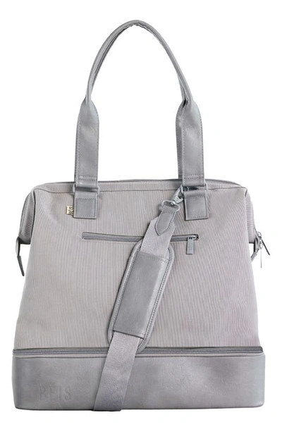 Shop Beis The Mini Weekend Travel Bag In Gray