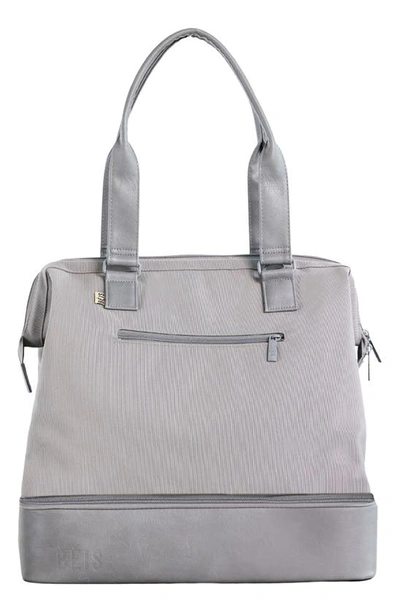 Shop Beis The Mini Weekend Travel Bag In Gray