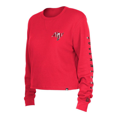 Shop New Era Red Tampa Bay Buccaneers Thermal Crop Long Sleeve T-shirt