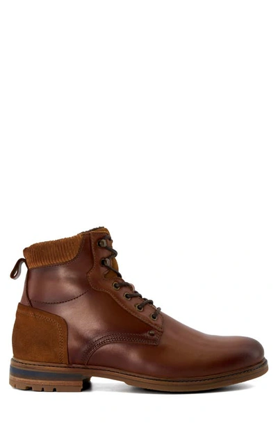 Shop Dune London Coltonn Lace-up Leather Boot In Tan