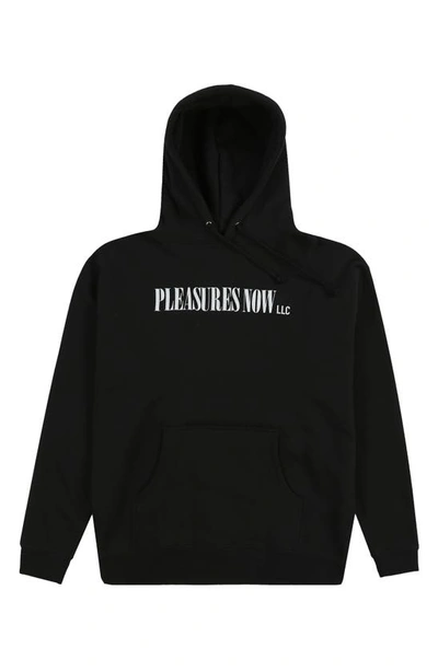 Shop Pleasures Llc Logo Hoodie In Black