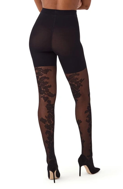 Shop Spanx ® Tight End Floral Shaper Tights In Very Black