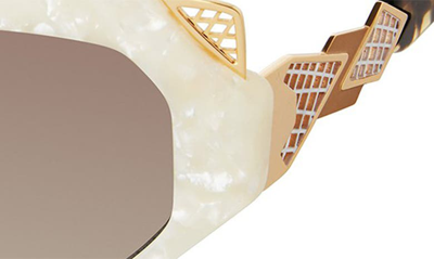 Shop Coco And Breezy Perception 54mm Cat Eye Sunglasses In Ivory Marble/ Tortoise