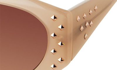 Shop Coco And Breezy Journey 56mm Oval Sunglasses In Nude/ Rose Gold