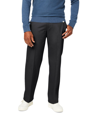 Shop Dockers Men's Signature Relaxed Fit Iron Free Pants With Stain Defender In Beautiful Black