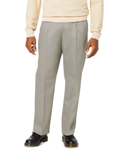 Shop Dockers Men's Signature Relaxed Fit Pleated Iron Free Pants With Stain Defender In Cloud