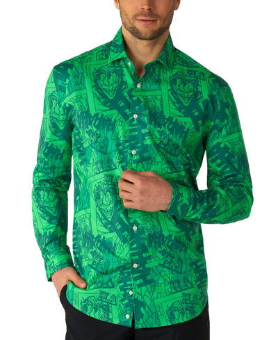 Shop Opposuits Men's Long-sleeve Joker Graphic Shirt In Green