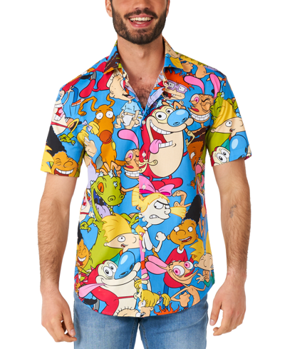 Shop Opposuits Men's Short-sleeve Nickelodeon Characters Graphic Shirt In Miscellane