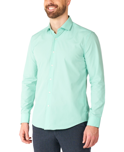 Shop Opposuits Men's Long-sleeve Magic Mint Solid Shirt In Teal/mint