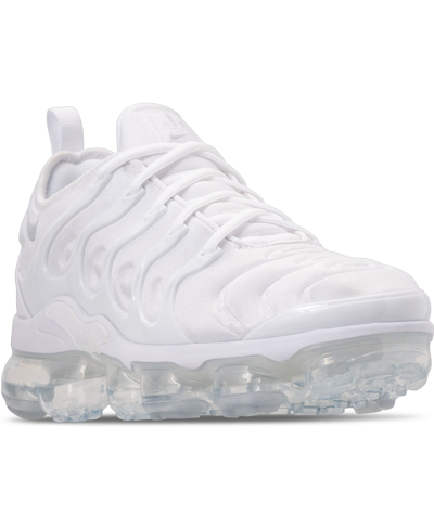 Shop Nike Men's Air Vapormax Plus Running Sneakers From Finish Line In Wolf Gray/black
