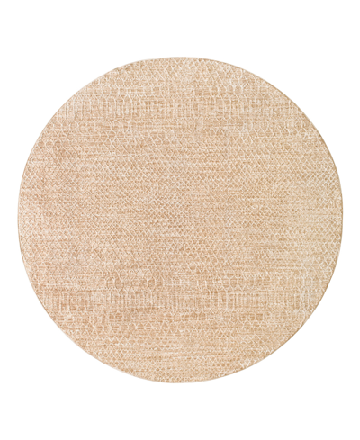 Surya Masterpiece High-low Mpc-2302 5'3" X 5'3" Round Area Rug In Taupe