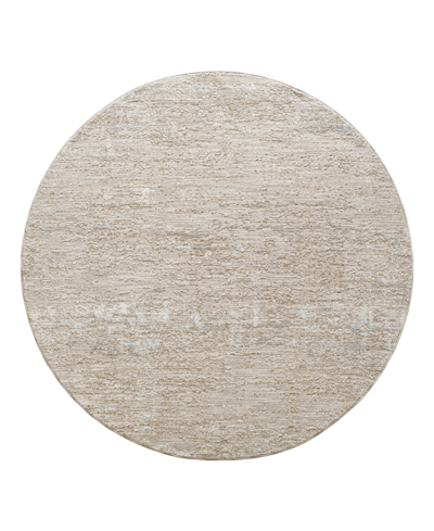 Shop Surya Masterpiece High-low Mpc-2318 5'3" X 5'3" Round Area Rug In Taupe