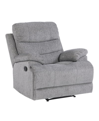 Shop Homelegance White Label Cruz 38" Glider Reclining Chair In Gray
