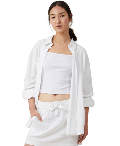 Shop Cotton On Women's Haven Long Sleeve Shirt In White