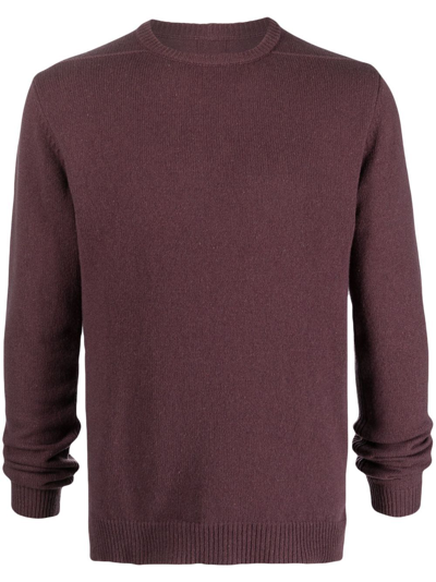 Shop Rick Owens Purple Biker Cashmere Sweater