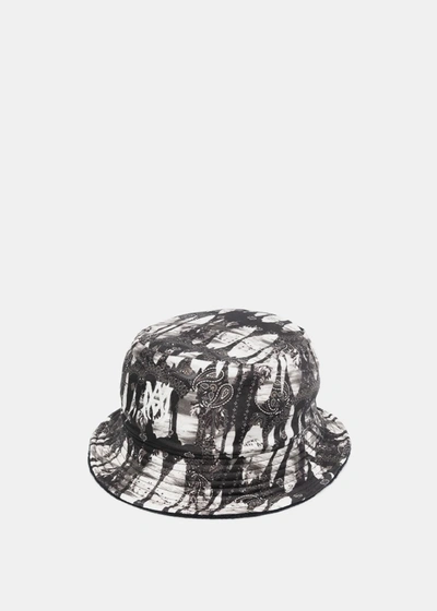 Shop Amiri Black Bandana Reversible Bucket Hat