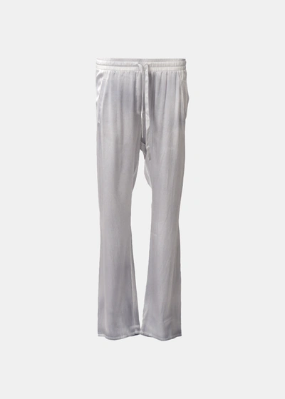 Shop Avant Toi Gray Hand Painted Silk Pajama Pants