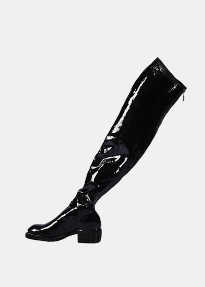 Shop Guidi Black 7912z Knee Length Boots