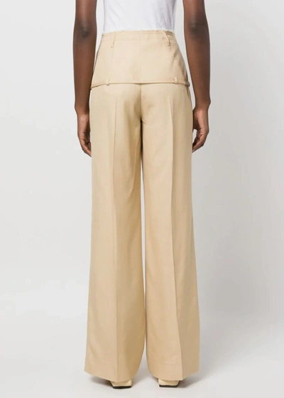 Shop Jacquemus Beige Le Pantalon Criollo Trousers