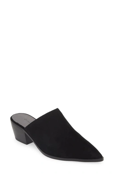 Shop Chocolat Blu Cellia Pointed Toe Mule In Black Suede