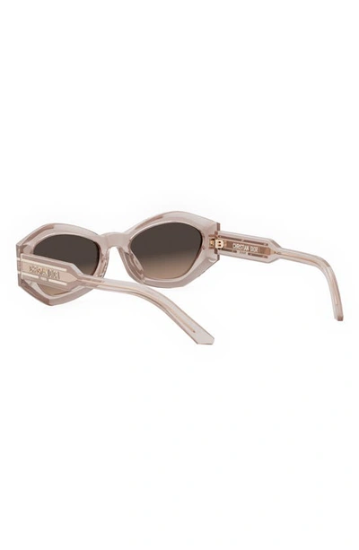 Shop Dior 'signature B1u 55mm Butterfly Sunglasses In Shiny Pink / Gradient Roviex