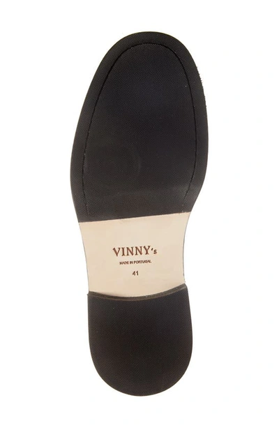 Shop Vinny's Yardee Penny Loafer In Black Leather / White Leather
