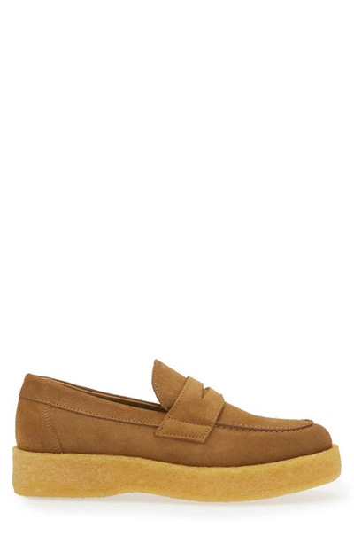 Shop Vinny's Yardee Penny Loafer In Sand Suede