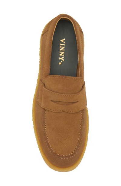 Shop Vinny's Yardee Penny Loafer In Sand Suede