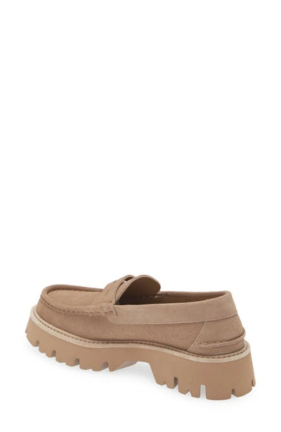 Shop Pedro Garcia Sebas Lug Penny Loafer In Desert Castoro